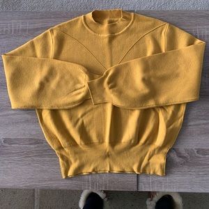 Yellow crew sweater